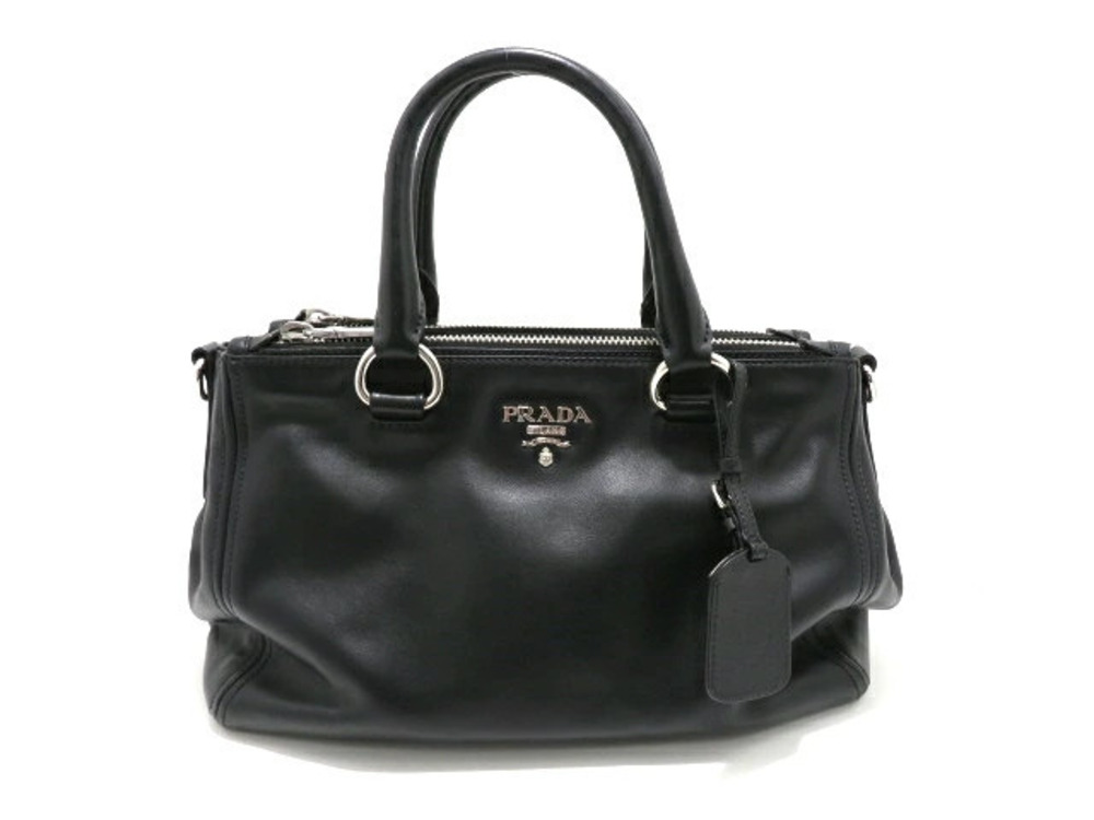 Prada Bag Shoulder Calfskin Black
